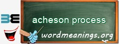 WordMeaning blackboard for acheson process